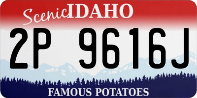 ID license plate 2P9616J