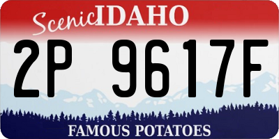 ID license plate 2P9617F