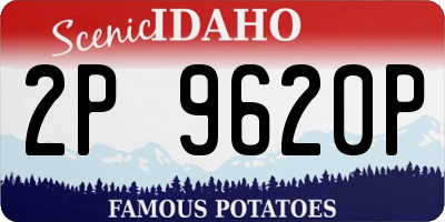 ID license plate 2P9620P
