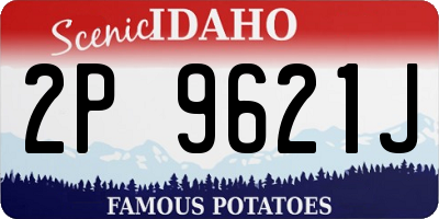 ID license plate 2P9621J