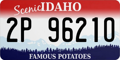 ID license plate 2P9621O