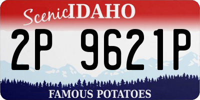 ID license plate 2P9621P
