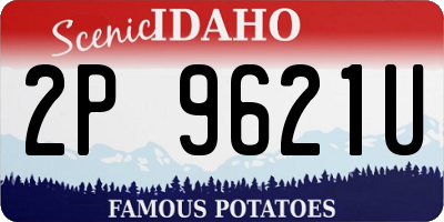 ID license plate 2P9621U