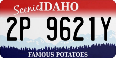 ID license plate 2P9621Y
