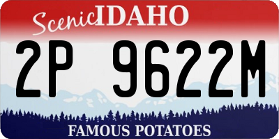ID license plate 2P9622M