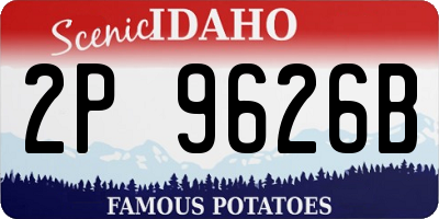ID license plate 2P9626B