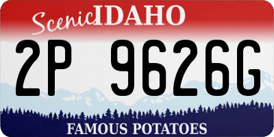 ID license plate 2P9626G