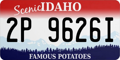 ID license plate 2P9626I