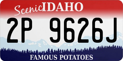 ID license plate 2P9626J