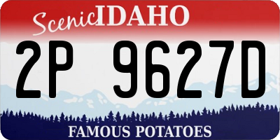ID license plate 2P9627D
