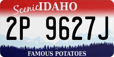 ID license plate 2P9627J
