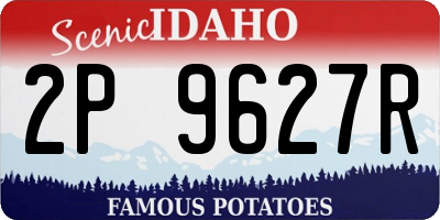ID license plate 2P9627R