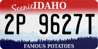 ID license plate 2P9627T