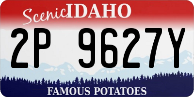 ID license plate 2P9627Y