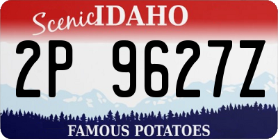ID license plate 2P9627Z