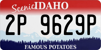 ID license plate 2P9629P
