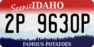 ID license plate 2P9630P
