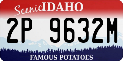 ID license plate 2P9632M