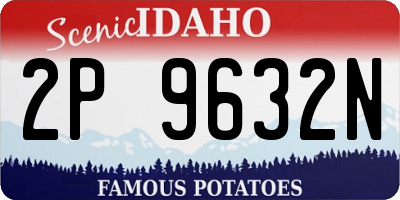 ID license plate 2P9632N