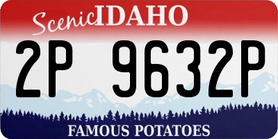 ID license plate 2P9632P