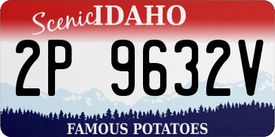 ID license plate 2P9632V