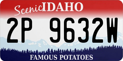 ID license plate 2P9632W