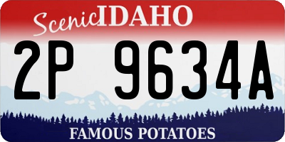 ID license plate 2P9634A
