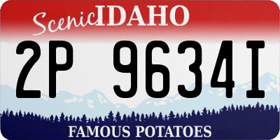 ID license plate 2P9634I