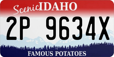 ID license plate 2P9634X
