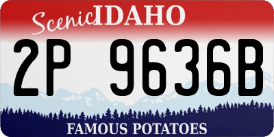 ID license plate 2P9636B