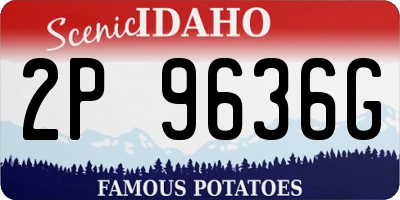 ID license plate 2P9636G