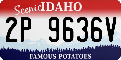 ID license plate 2P9636V