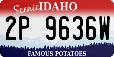 ID license plate 2P9636W