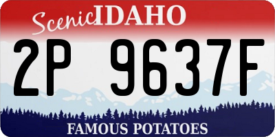 ID license plate 2P9637F
