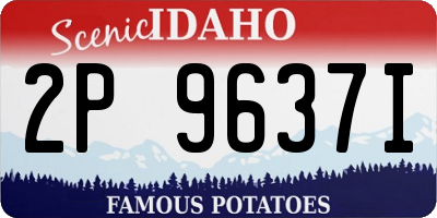 ID license plate 2P9637I