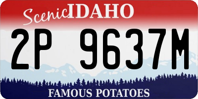 ID license plate 2P9637M