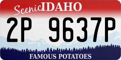 ID license plate 2P9637P