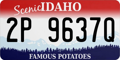 ID license plate 2P9637Q