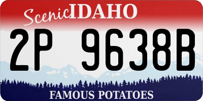 ID license plate 2P9638B