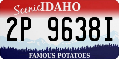 ID license plate 2P9638I