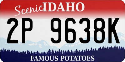 ID license plate 2P9638K