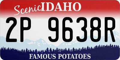 ID license plate 2P9638R