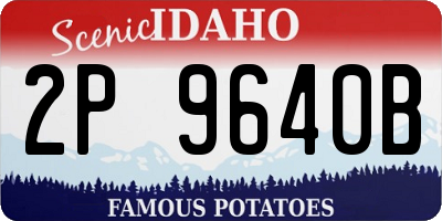 ID license plate 2P9640B