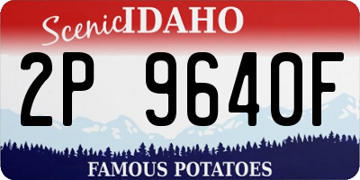 ID license plate 2P9640F