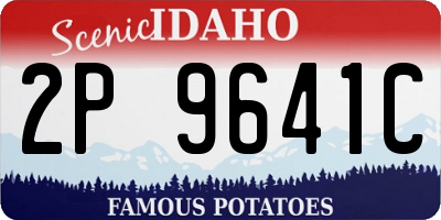 ID license plate 2P9641C