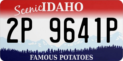 ID license plate 2P9641P