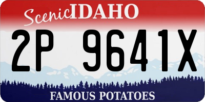 ID license plate 2P9641X
