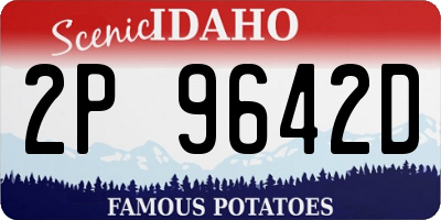 ID license plate 2P9642D