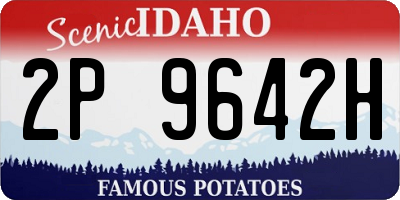 ID license plate 2P9642H