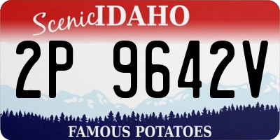 ID license plate 2P9642V